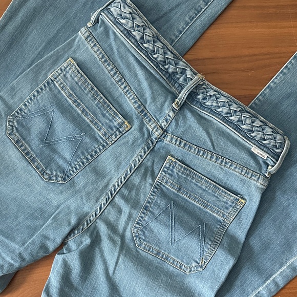 Mother Undercover Angle Light Blue Flared Jeans Size 27 - Picture 7 of 9
